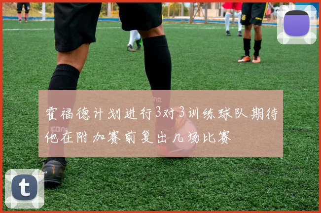 霍福德计划进行3对3训练球队期待他在附加赛前复出几场比赛
